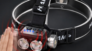 ไฟหน้าการขุด LED คู่ IPX4 ไฟหน้าแบบชาร์จ Type-C กันน้ำ