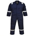 Comfortable 100% Cotton Safety Coverall Suit Pre Shrunk Fire Retardant For Personal Protection