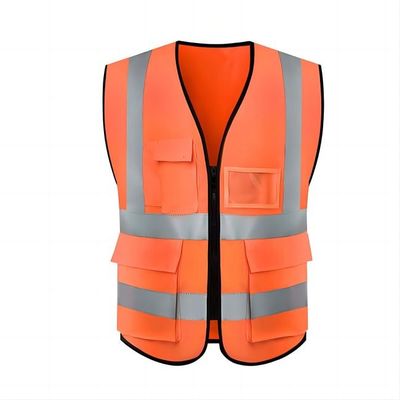 ซื้อ เสื้อกันแดงสะท้อนแสงแบบแห้งเร็วอุตสาหกรรม พร้อมเทปสะท้อนแสงสูง 5 ซม. และตัวเลือกที่สามารถปรับแต่งได้ การผลิตออนไลน์