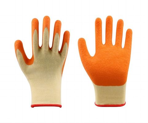 ซื้อ ถุงมือท่อยางแบบ Crinkle Latex Finish พร้อมลายโพลีเอสเตอร์ขนาด 10 กิโลกรัม EN388 CE UKCA ถุงมืองานที่ได้รับการรับรองความปลอดภัย การผลิตออนไลน์
