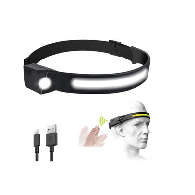ซื้อ 1200 Lumen USB ชาร์จ IP65 กันน้ำ LED ไฟหน้าสำหรับแคมป์ปิ้งและงานบำรุงรักษา การผลิตออนไลน์