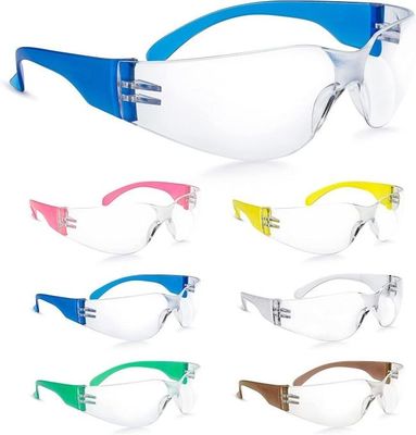 ซื้อ แว่นตานิรภัยโพลีคาร์บอเนตน้ำหนักเบาป้องกัน UV 400 ป้องกันรอยขีดข่วนสำหรับใช้ในอุตสาหกรรมและกลางแจ้ง การผลิตออนไลน์