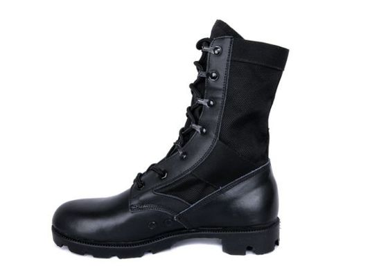 ซื้อ EUR39-47 รองเท้าบูทยุทธวิธีหนังแท้สีดำกันน้ำรองเท้าบู๊ตหนังสีดำสำหรับผู้หญิง การผลิตออนไลน์