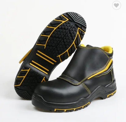ซื้อ ทนต่ออุณหภูมิสูง S3 SRC รองเท้าบู๊ตหนังนิรภัยสำหรับงานเชื่อม EU35 การผลิตออนไลน์