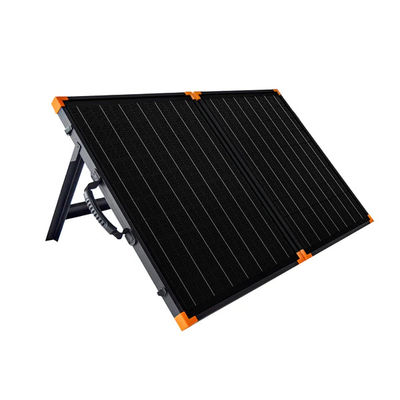 ซื้อ ชุดแผงเซลล์แสงอาทิตย์แบบพกพา Monocrystalline แผงเซลล์แสงอาทิตย์แบบพับได้พร้อมเอาต์พุต USB 2 ช่อง การผลิตออนไลน์