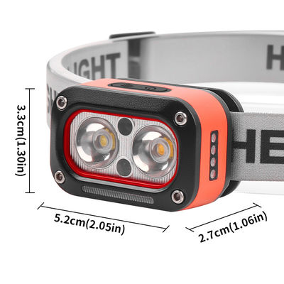 ซื้อ ไฟหน้า LED 200-400 Lumens กันน้ำ IPX4 พร้อมมุมแสงที่ปรับได้สำหรับกิจกรรมกลางแจ้ง การผลิตออนไลน์
