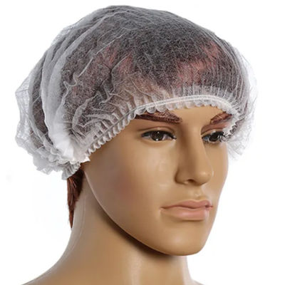 ราคาดี 14gsm Head Cap Non Woven Bouffant Cap แบบใช้แล้วทิ้งพร้อมแถบยางยืด 18in 19in ออนไลน์