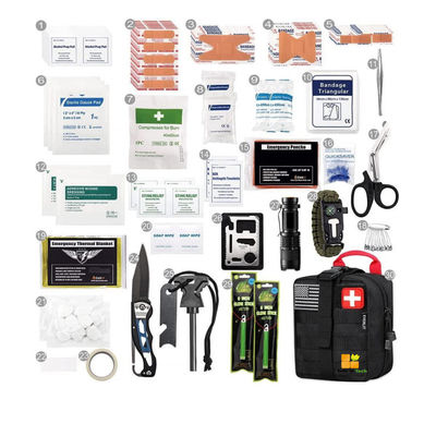 ราคาดี ISO13485 Safety Outdoor First Aid Kit Pouch Gear Outdoor Emergency Survival Kit ออนไลน์