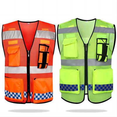 ราคาดี 120 กรัม พอลิเอสเตอร์ Mesh Reflective Safety Vest กับเทปสะท้อนแสงสูง 5 ซม. และโลโก้ที่กําหนดเองเพื่อความชัดเจนสูง ออนไลน์