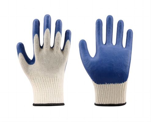 ราคาดี ถุงมือจุ่มยางหุ้มฉนวน Polycotton 10 เกจ ถุงมือยางอุตสาหกรรมสำหรับงานหนัก ออนไลน์