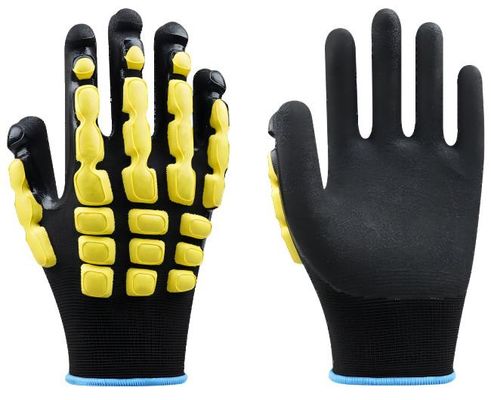 ราคาดี Heavy Duty 13G Anti Impact Gloves Safety Grip Nitrile Coated Hand Gloves ออนไลน์