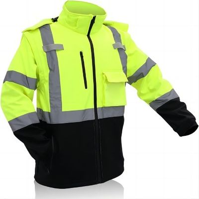 ราคาดี แจ็คเก็ตสะท้อนแสงเพื่อความปลอดภัย 55 นิ้ว แขนฮู้ดแบบถอดได้ Hi Vis แจ็คเก็ตน้ำหนักเบากันน้ำ ออนไลน์