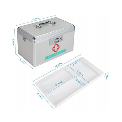 ราคาดี 15in Child Aluminium Portable First Aid Box Medicine Case With Lock ออนไลน์