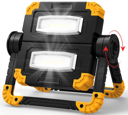 ราคาดี ไฟ LED ทำงานแบบพกพาแบบชาร์จไฟได้ 2 COB 2000Lumens หมุนได้ 360 องศา พับได้ ออนไลน์
