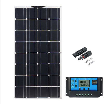 ราคาดี แผงเซลล์แสงอาทิตย์แบบยืดหยุ่นกันน้ำ 100W 12V Monocrystalline พร้อมตัวควบคุมการชาร์จ ออนไลน์