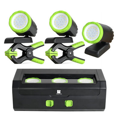ราคาดี แพ็คไฟทํางานแบบ LED สามารถชาร์จใหม่ได้ 3 ชิ้น พร้อมกระเป๋าพกพาสําหรับแคมป์ ออนไลน์